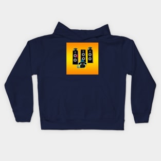 speakers and phones Kids Hoodie